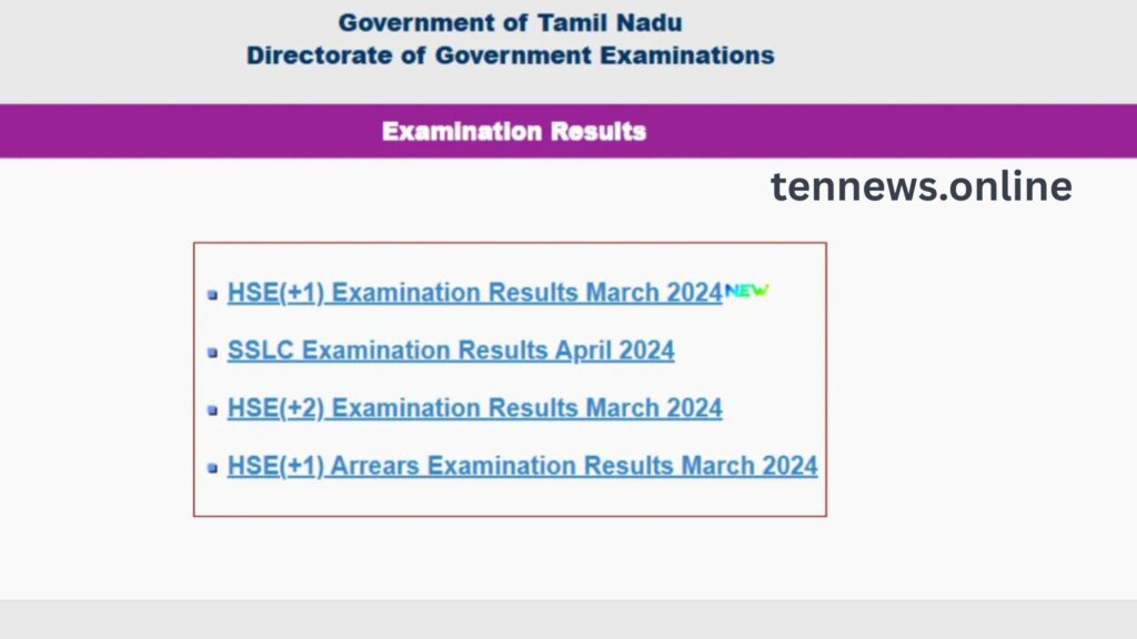 TN SSLC Result 2025 Declared 2